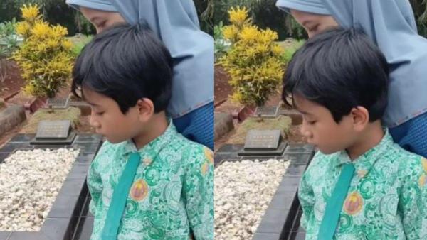 Putra Ferdi Ali tak ketinggalan ikut ziarah juga
