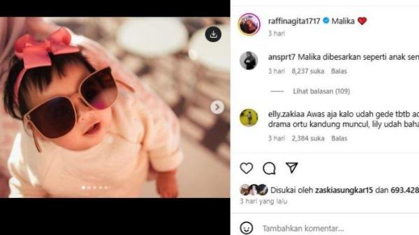 Raffi Ahmad spill nama Malika pada foto Baby Lily