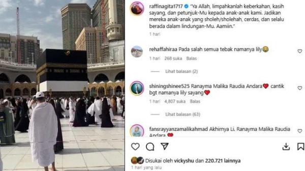 Raffi Ahmad ungkap nama lengkap Lily di depan Ka'bah