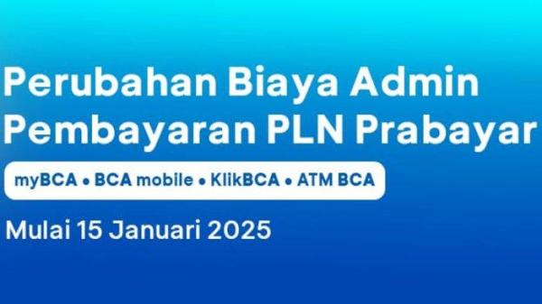 Biaya Admin Beli Token Listrik di BCA