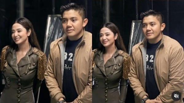 Kolase foto Dewi Perssik bersama Mayor Teddy.
