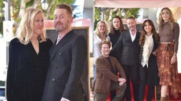 Macaulay bersama rekan artis.