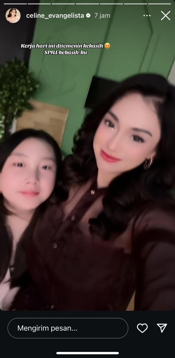 Celine Evangelista pamerkan sosok kekasih yang temani syuting.