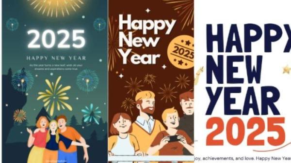 Poster Tahun Baru 2025 itu biasanya dibagikan dibagikan kepada orang terdekat, seperti keluarga, teman, atau rekan kerja.