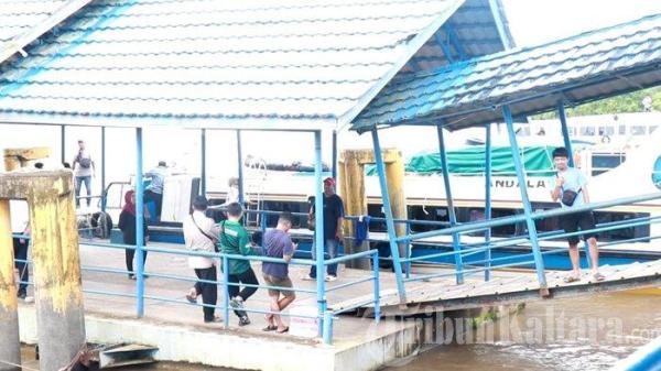 Aktivitas di Pelabuhan Kayan II, Tanjung Selor, Bulungan Kalimantan Utara. (TribunKaltara.com/Desi Kartika Ayu)