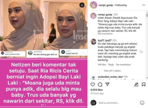 Ria Ricis utarakan keinginan mengadopsi anak lelaki.