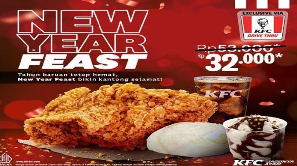 Promo KFC - pecinta ayam goreng KFC yuk beli KFC lewat Drive Thru dan nikmati Promo KFC New Year Fest.