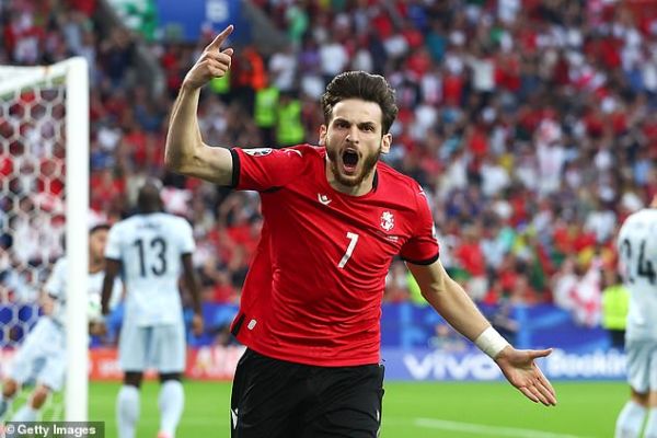 The 23-year-old winger also featured in Georgia's run to the last 16 of Euro 2024 last summer