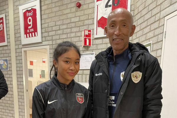 Keysha Bulgamin, diaspora Indonesia di Belanda, yang mendapat panggilan untuk TC bersama Timnas Wanita Indonesia di Surabaya. Foto: Galih Bulgamin
