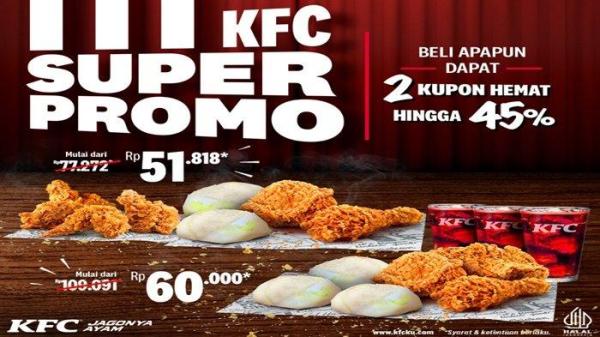 Promo KFC - Kupon Super Promo kembli hadir besok, rasakan makan enak ramai-ramai harga murah.