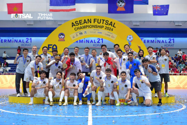 Timnas Futsal Indonesia Juara Piala AFF Futsal 2024 di Terminal 21 Nakhon Ratchasima, Thailand, Minggu (10/11/2024). Foto: FFI
