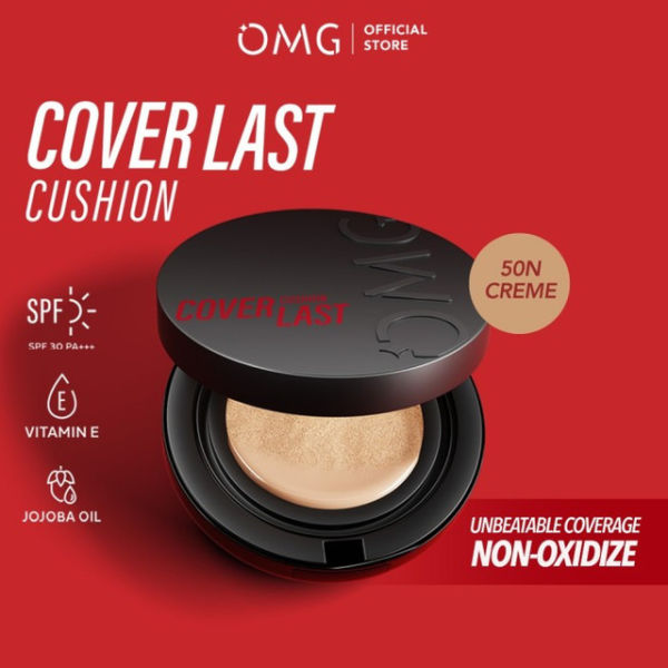 Cushion yang bagus dan murah. Gambar adalah OMG Oh My Glam Coverlast Cushion. Sumber: tokopedia.com/omgofficial