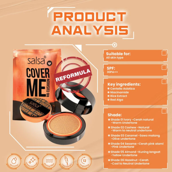 Cushion yang bagus dan murah. Gambar adalah Salsa Cover Me BB Cushion. Sumber: tokopedia.com/salsacosmetics