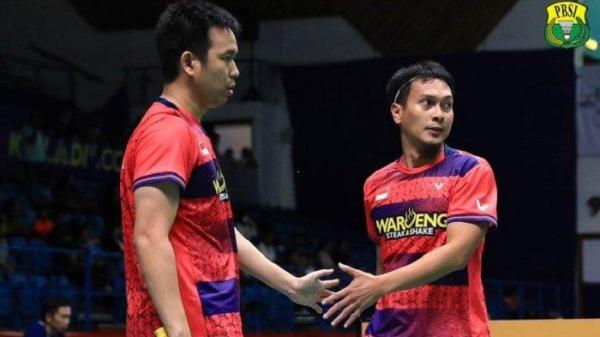 Pasangan ganda Indonesia Mohammad Ahsan/Hendra Setiawan.  