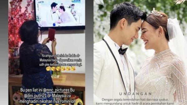 Fans asal Malaysia ini hadiri pernikahan online Amanda Manopo dan Kenny Austin di sinetron Cinta Yasmin RCTI. Dandan totalitas kenakan kebaya dan membawa angpau saat nonton tayangan di TV.