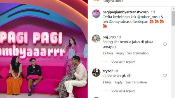 Ruben dan Desy mengungkapkan bahwa hubungan mereka bermula dari persahabatan yang kemudian berkembang semakin dekat, dan komunikasi pun semakin intens.