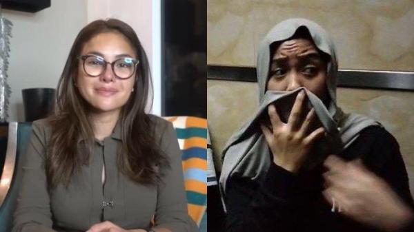 Pesan Nikita Mirzani (kiri) untuk Lolly (kanan) setelah kabur dari rumah aman.