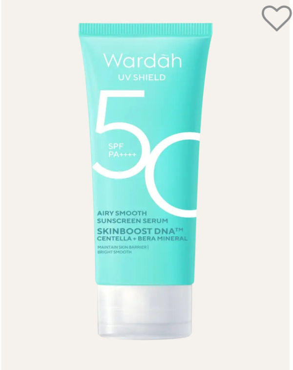 Sunscreen yang Cocok untuk Kulit Berminyak dan Berjerawat. Foto adalah Wardah UV Shield Airy Smooth Sunscreen Serum SPF50 PA++++. sumber: wardahbeauty.com