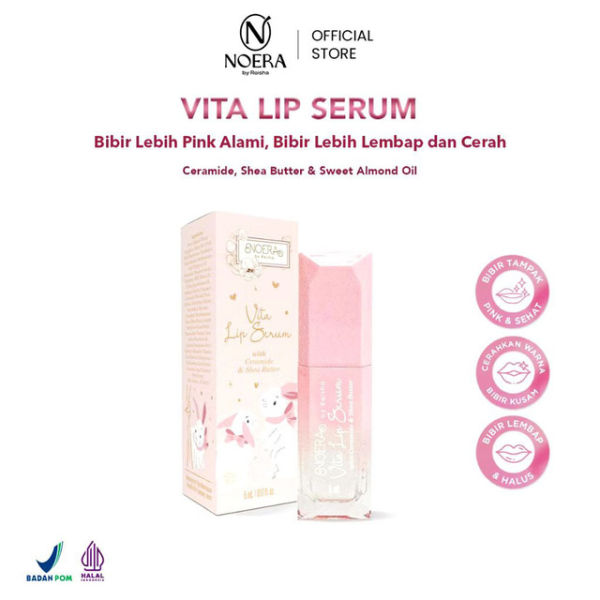 Noera Vita Lip Serum With Sweet Almond Oil & Vitamin E. Sumber: Platfrom Shopee/Noera By Reisha Official Shop