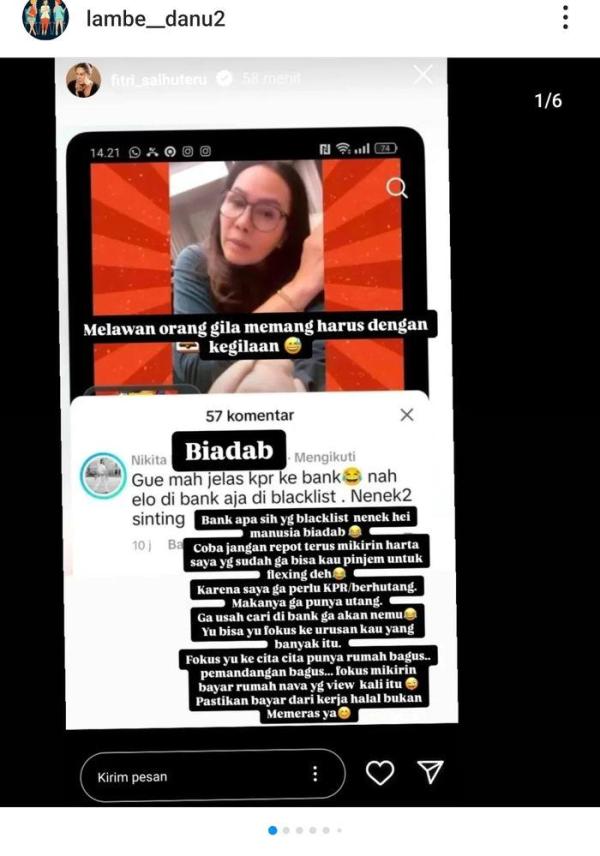 Sindiran Fitri Salhuteru pada Nikita Mirzani.