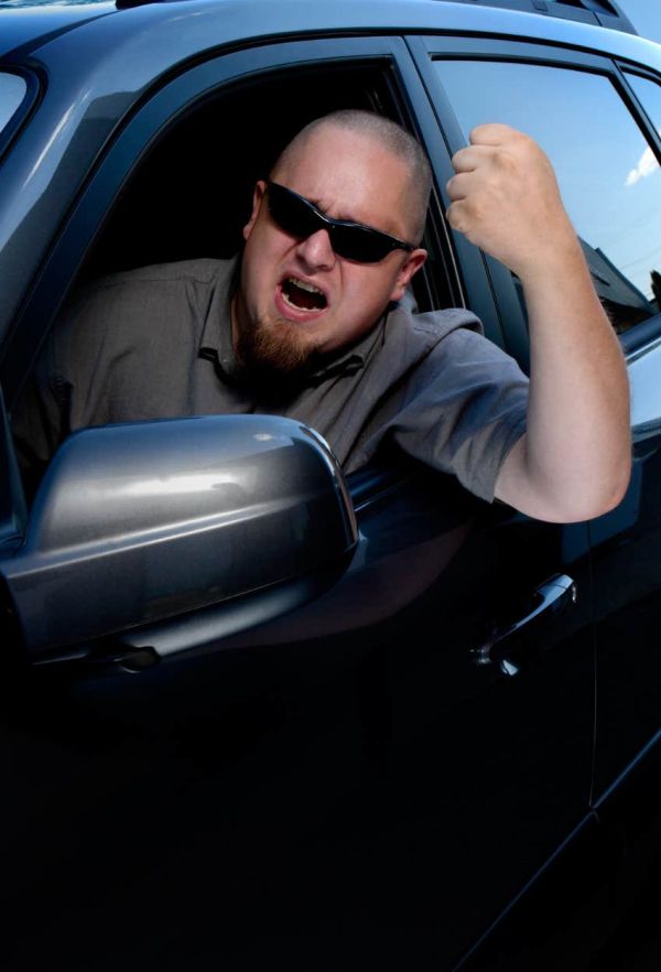 angry man yelling from his car