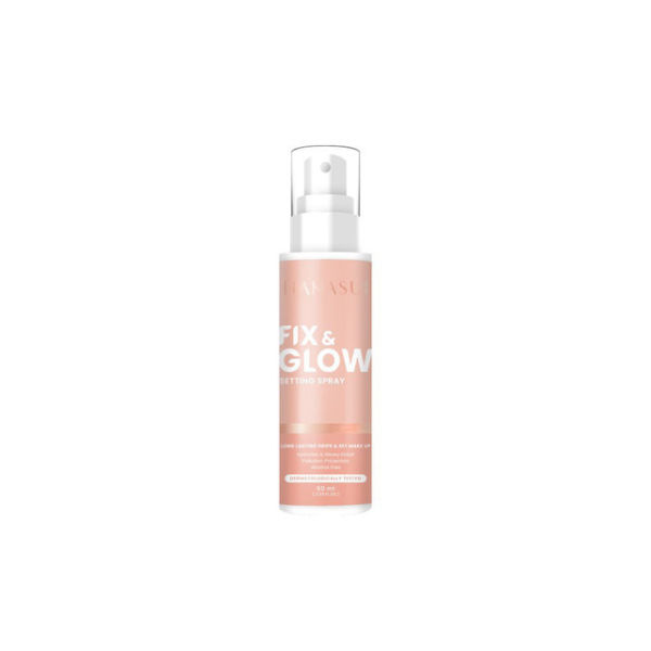Rekomendasi Setting Spray yang Bagus dan Murah. Foto adalah Hanasui Fix & Glow Setting Spray. Sumber foto: www.watsons.co.id