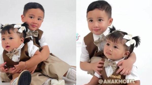 LILY BANJIR ENDORSE - Ditemani Rayyanza, Lily anak angkat Nagita Slavina dan Raffi Ahmad jalani pemotretan produk endorse.