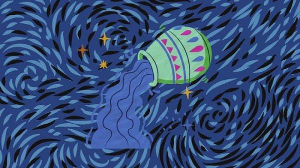 Ilustrasi zodiak Aquarius