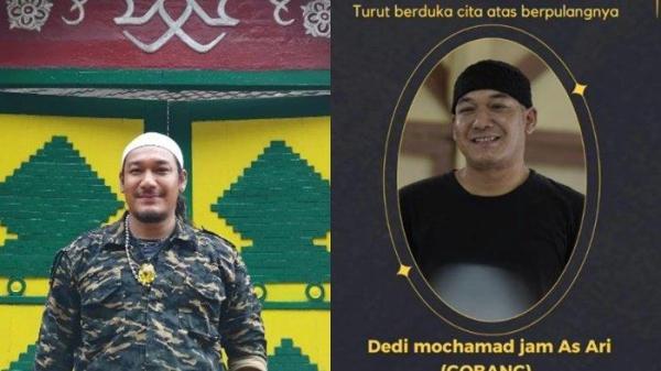 SOSOK KANG GOBANG- Kolase (kiri) Ari semasa hidup dibagikan rekannya, pada (7/2/2025). (kanan) kabar duka Muhammad Jamasari, pemeran Kang Gobang di sinetron Preman Pensiun meninggal dunia pada Jumat(7/2/2025) pukul 02.00 dini hari. Ari dulunya memiliki masa lalu yang bergelut dengan dunia hitam dan dunia preman.