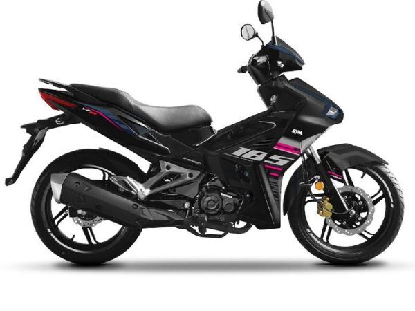 Motor baru SYM VF185 2025 dilihat dari sisi kanan.
