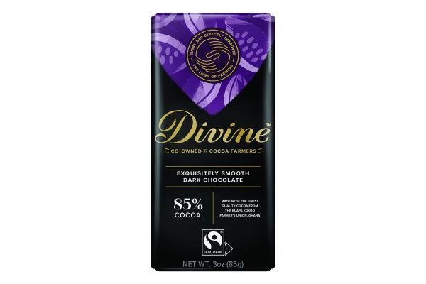 Amazon Divine Chocolate 85% Dark Chocolate Bar
