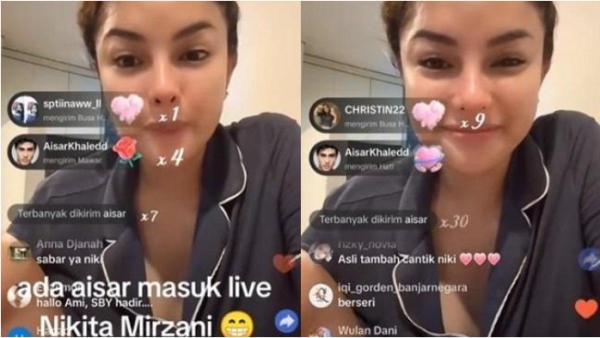 GIFT MAWAR - Nikita Mirzani yang tahu Aisar Khaled ikut nimbrung langsung menyebut namanya.