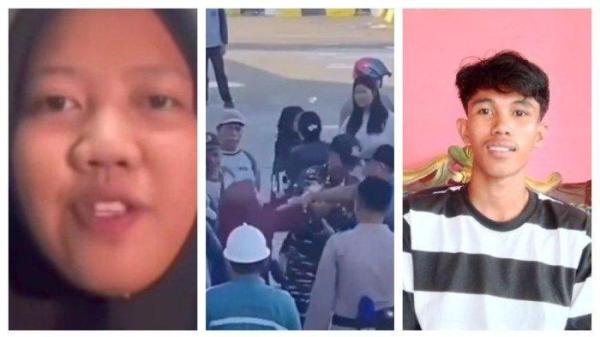 PASANGAN VIRAL - Lia wanita yang heboh usai histeris di pelabuhan Majene, Sulawesi Barat pada Sabtu (8/2/2025) lalu karena ingin ikut pacarnya ke Kalimantan, minta maaf karena sudah membuat gaduh. 