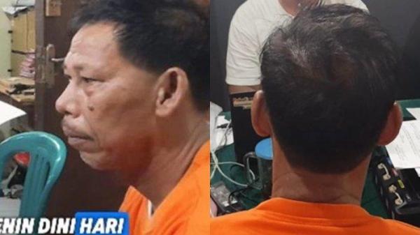 PELAKU TUSUK KONDEKTUR -  Juriansyah (56) pengemudi Pajero yang tusuk kondektur bus Damri ditahan pada Rabu (12/2/2025). Polisi mengungkapkan alasan belum menetapkan tersangka.