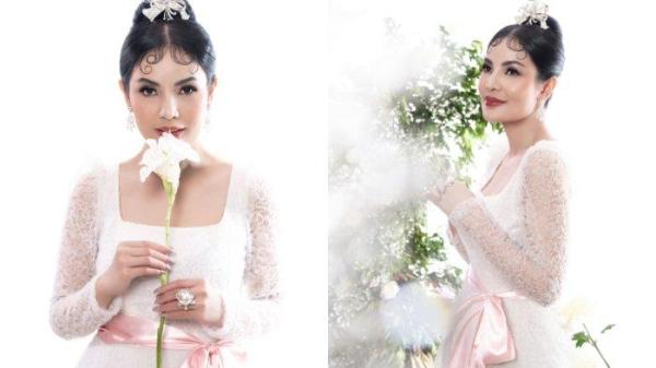 Unggah foto berbaju penganti, kutipan Bismillah di postingan Nindy Ayunda jadi sorotan publik.