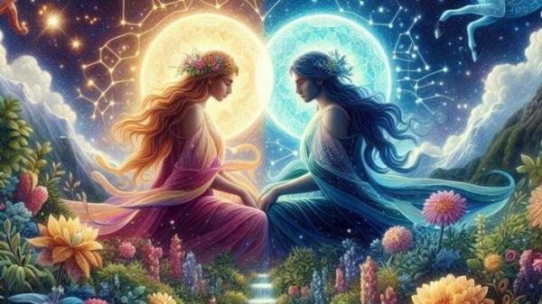 RAMALAN ZODIAK- Ilustrasi ramalan zodiak ini dibuat menggunakan kecerdasan buatan atau AI. Menurut ramalan zodiak Gemini dan Virgo 12 Februari 2025, ada perbedaan antara keduanya soal karier.