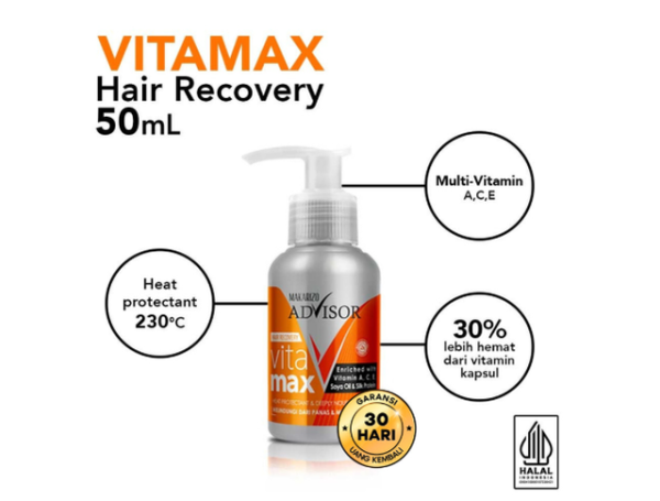Foto adalah Makarizo Advisor Hair Recovery Vitamax. Sumber foto: tokopedia.com