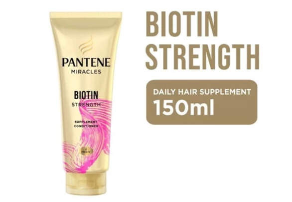 Foto adalah Pantene Miracles Biotin Strength Supplement Conditioner. Sumber foto: shopee.com