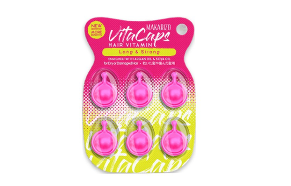 Foto adalah Makarizo Vitacaps Hair Vitamin Long & Strong. Sumber foto: tokopedia.com