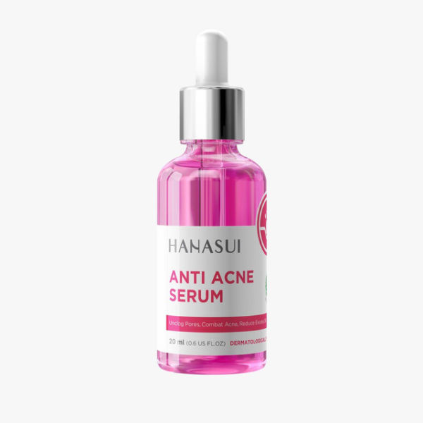 Foto Hanasui Anti Acne Serum untuk rekomendasi serum hanasui untuk kulit berminyak. Sumber: www.hanasui.id