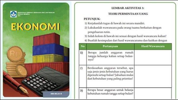 ILUSTRASI KUNCI JAWABAN : Soal Ekonomi kelas 11 SMA halaman 120 121 123
