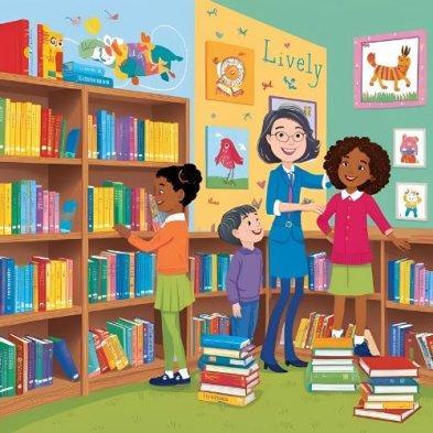 ilustrasi perpustakaan