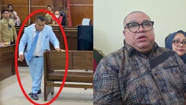 HOTMAN PARIS SAKIT - Hotman Paris (KANAN) mendadak sakit saat hadir sebagai saksi sekaligus pelapor dalam persidangan kasus pencemaran nama baik di Pengadilan Negeri Jakarta Utara pada Kamis (20/2/2025). Wajah pucat, tidak fokus. Razman Nasution (KIRI) terdakwa hadir di Pengadilan Negeri Jakarta Utara pada Kamis.