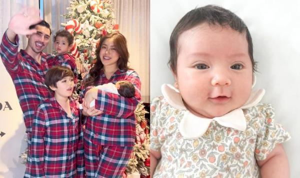 Kolase keluarga Jessica Iskandar dan anak ketiganya, Hagia.