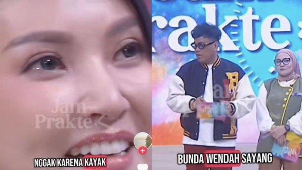 MASIH SAYANG - Artis Sarwendah menangis saat ungkap masih sayang pada Ruben Onsu yang capture instagram, (25/2/2025). Uya Kuya penasaran alasan Wendah menangis.