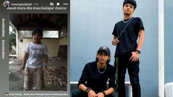 MASA KECIL VADEL - Potret masa kecil Vadel Badjideh terekam dari capture instagram sang kakak, Bintang Badjideh, Minggu (2/3/2025), Belajar dance sejak kecil.