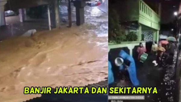 BANJIR JAKARTA SEKITARNYA - Banjir dengan luapan air yang sangat deras ke jalan raya di Pondok Gede Permai, Jatiasih, Kota Bekasi, Senin malam, 3 Maret 2025. Ketinggian air di kompleks perumahan ini bahkan hingga setinggi lantai satu rumah tingkat warga atau lebih dari 2 meter.