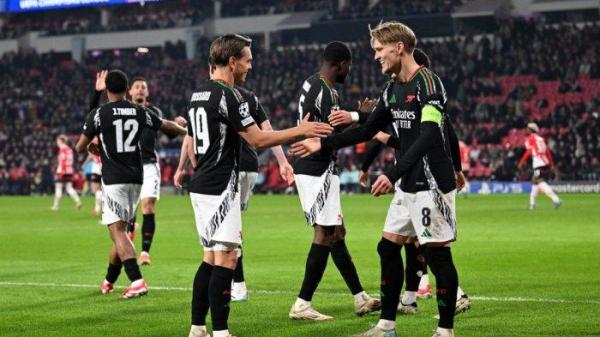 Odegaard psv vs arsenal