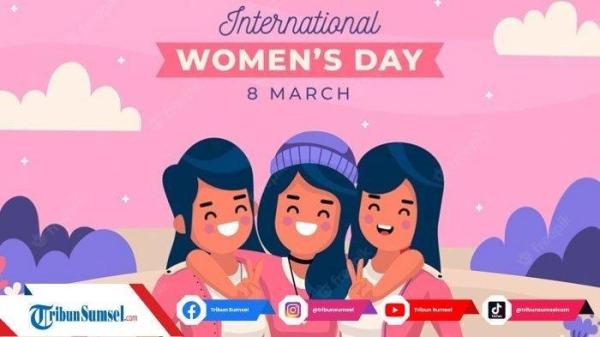 UCAPAN HARI PEREMPUAN INTERNASIONAL 2025 BAHASA INGGRIS - ILustrasi sekumpulan perempuan dalam rangka memperingati Hari Perempuan Internasional. <div class=