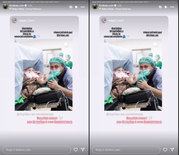 Respon Sule saat mengetahui Mahalini melahirkan.